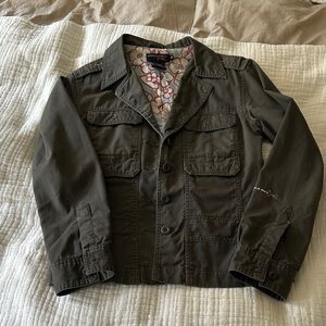VINTAGE Triple Five Soul women’s Olive Military Style Jacket size medium (small)